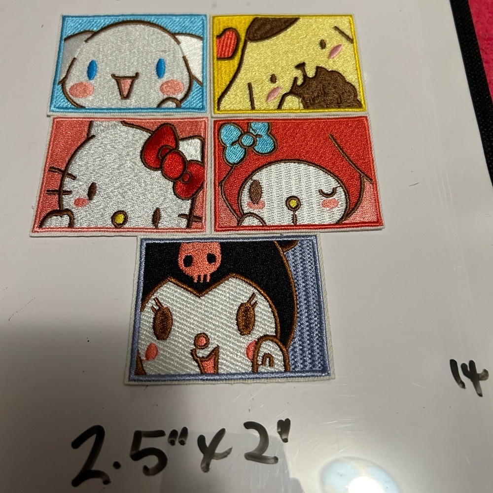 Sanrio patches. Set of 5